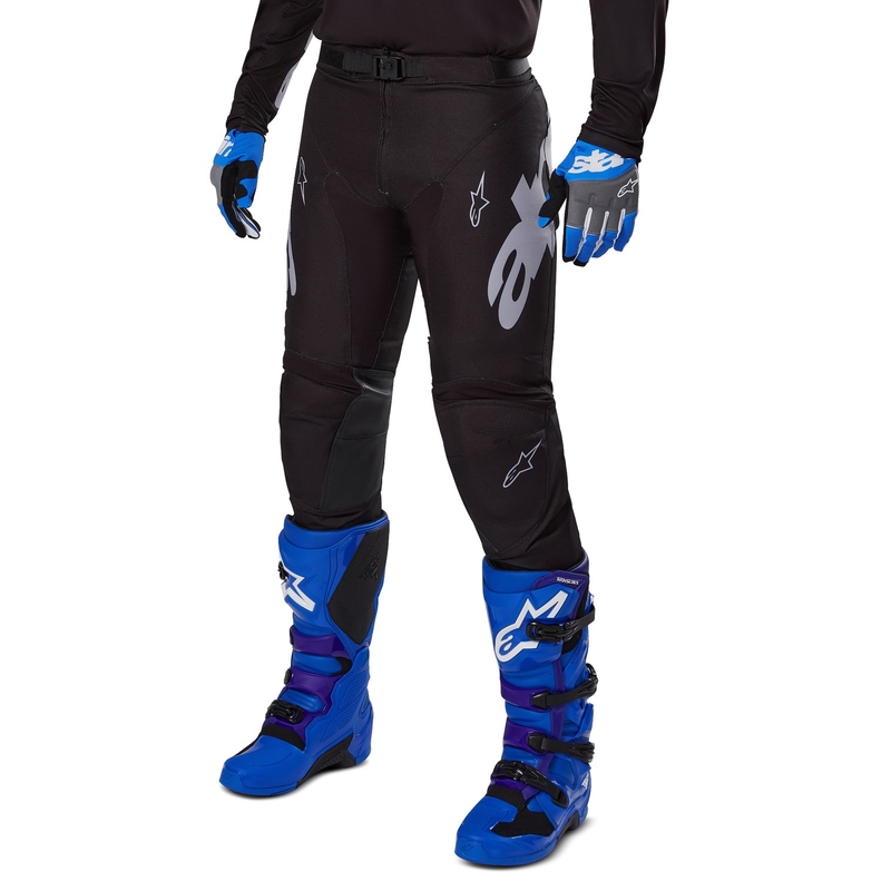 Alpinestars Racer Graphite Motokroso kelnės juodai pilkos spalvos