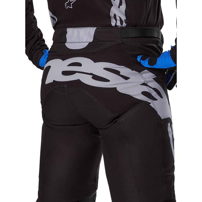 Alpinestars Racer Graphite Motokroso kelnės juodai pilkos spalvos