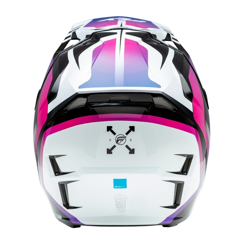 Motokroso šalmas FLY Racing Formula CP baltai-juodai-violetinis