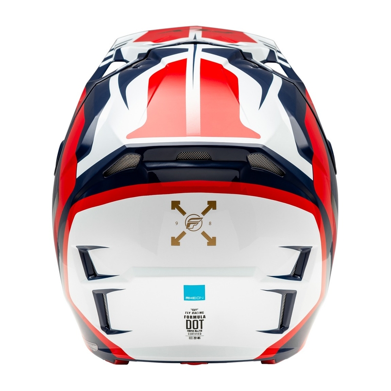 Motokroso šalmas FLY Racing Formula CP raudona-balta-mėlyna