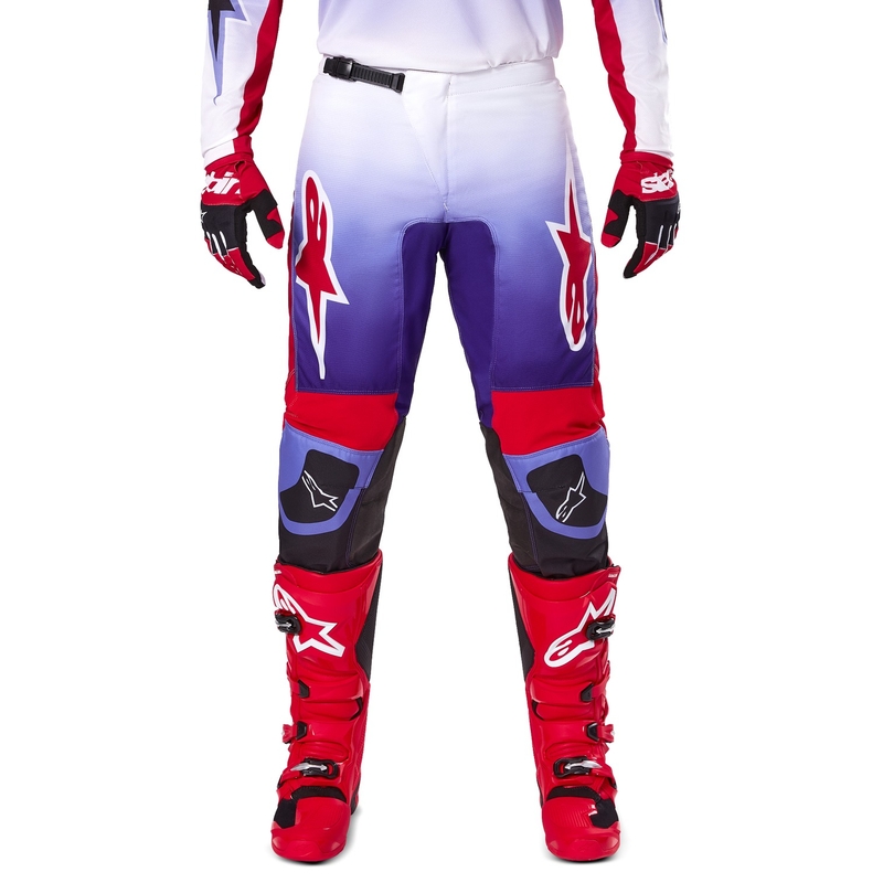 Motokrosové kalhoty Alpinestars Fluid Wurx fialovo-červené