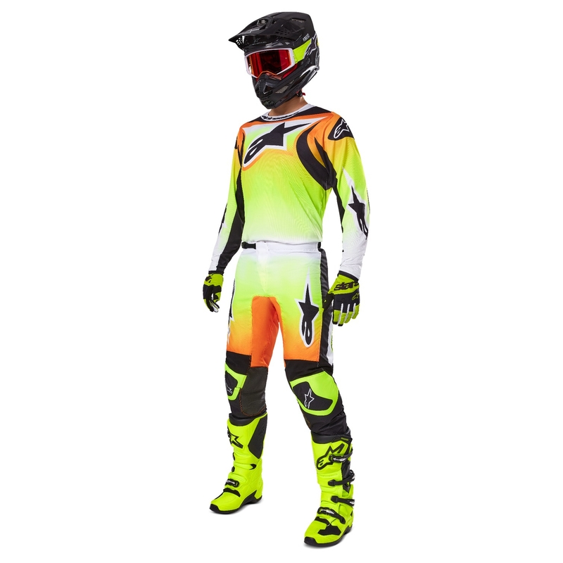Alpinestars Fluid Wurx motokroso kelnės geltonos ir juodos spalvos