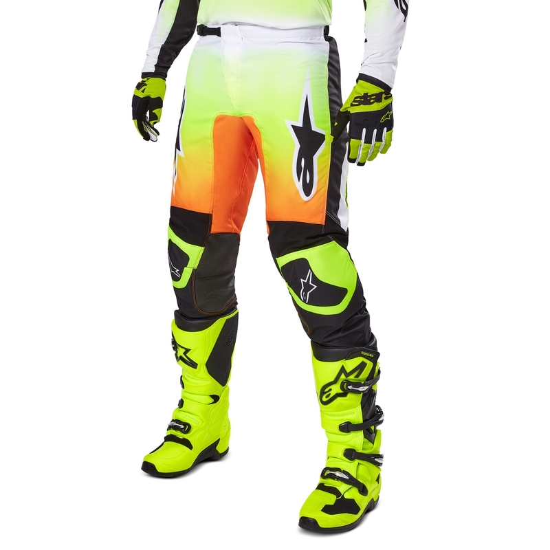 Alpinestars Fluid Wurx motokroso kelnės geltonos ir juodos spalvos