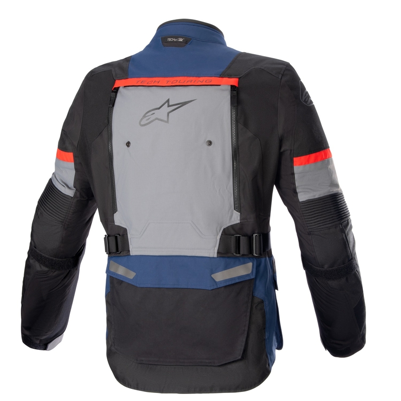 Alpinestars Bogota PRO Drystar mėlyna-juoda-juoda-raudona motociklininko striukė