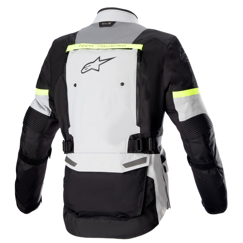 Alpinestars Bogota PRO Drystar pilkai juoda-juoda-fluo geltona motociklininko striukė