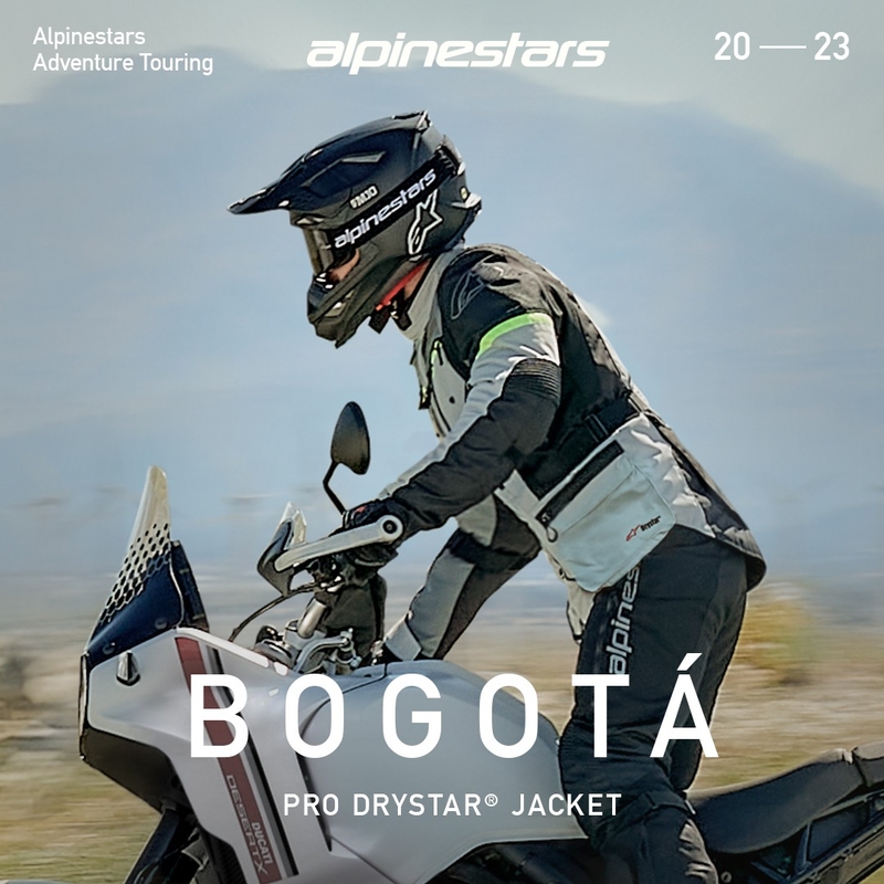 Alpinestars Bogota PRO Drystar pilkai juoda-juoda-fluo geltona motociklininko striukė