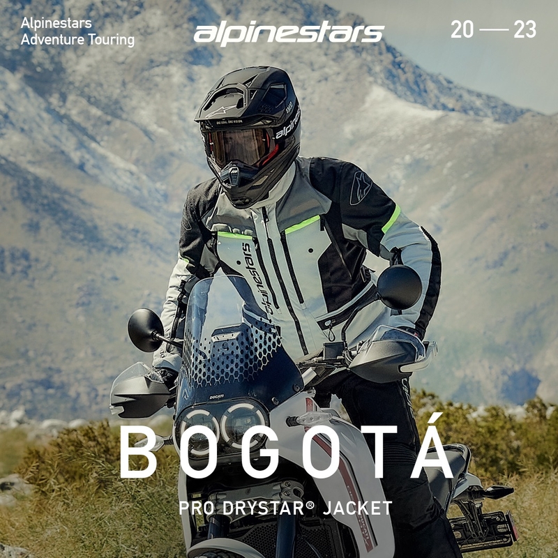 Alpinestars Bogota PRO Drystar pilkai juoda-juoda-fluo geltona motociklininko striukė