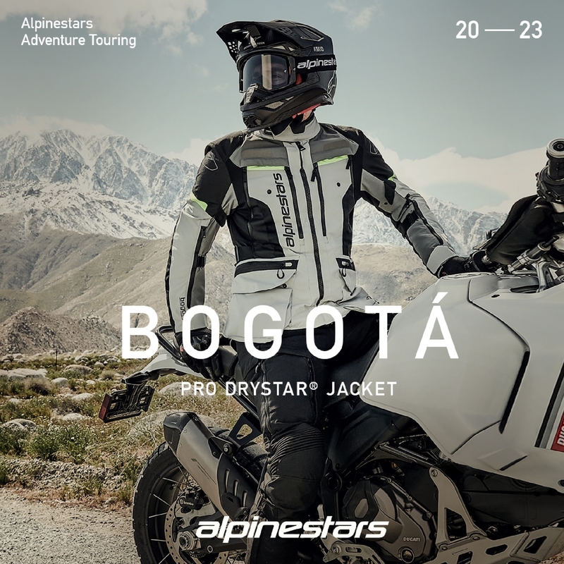 Alpinestars Bogota PRO Drystar pilkai juoda-juoda-fluo geltona motociklininko striukė