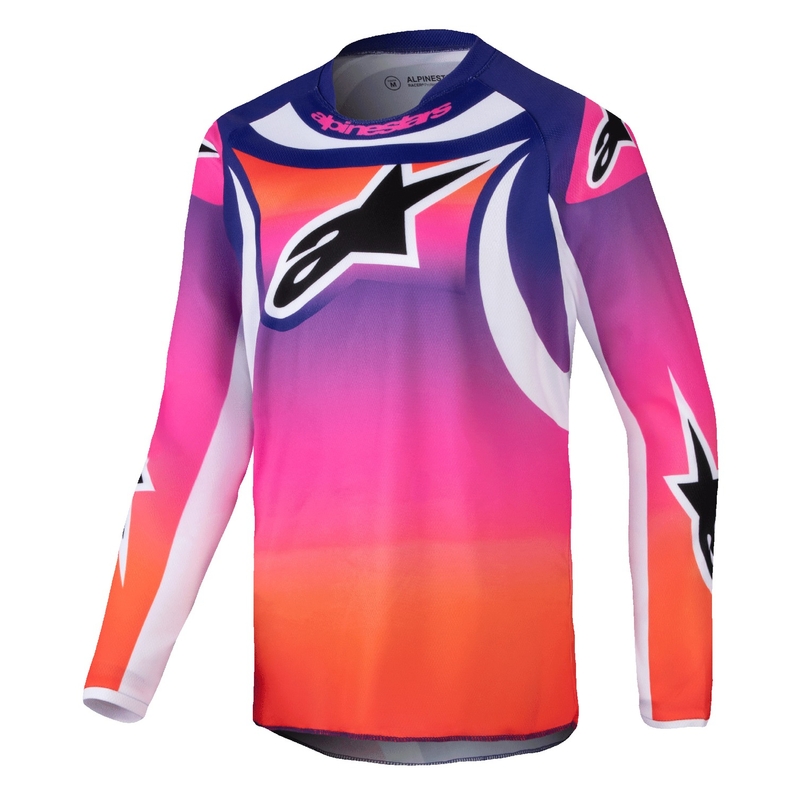Vaikiški motokroso marškinėliai Alpinestars Racer Wurx multicolor-white