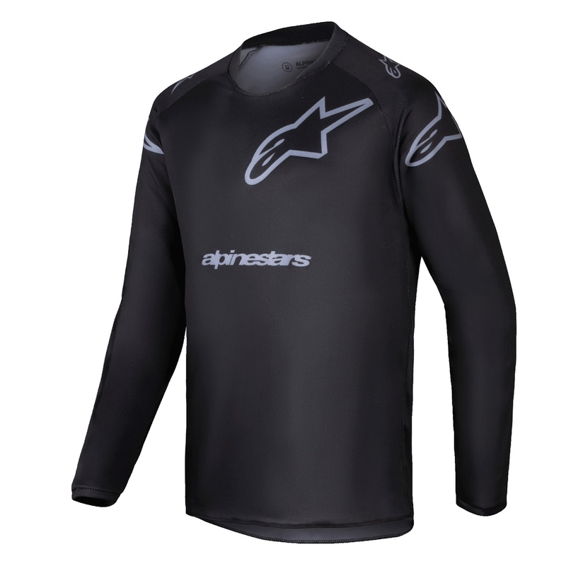 Alpinestars Racer Graphite Vaikų motokroso marškinėliai Black