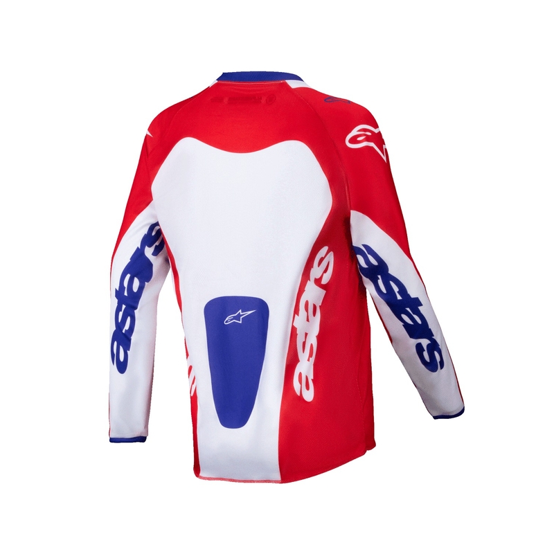 Vaikiški motokroso marškinėliai Alpinestars Racer Veil raudona ir balta