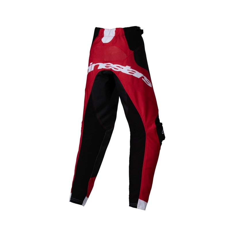 Alpinestars Racer Veil Vaikų motokroso kelnės juodai raudonos spalvos