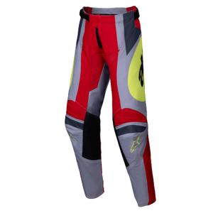 "Alpinestars Racer Melt" vaikiškos motokroso kelnės raudonos ir pilkos spalvos