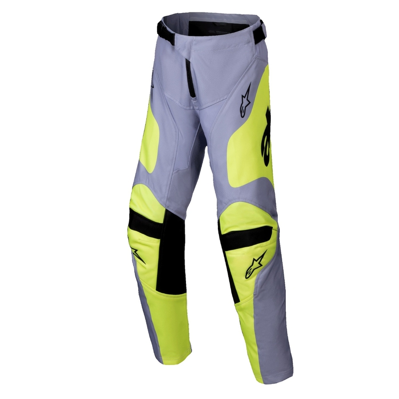 Alpinestars Racer Veil vaikiškos motokroso kelnės pilka-fluo geltona
