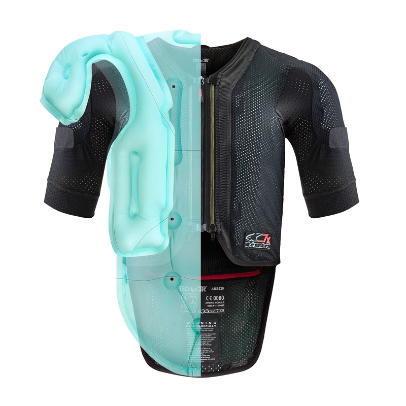 Oro pagalvių liemenė Alpinestars TECH-AIR®7X sistema juoda-raudona išpardavimas
