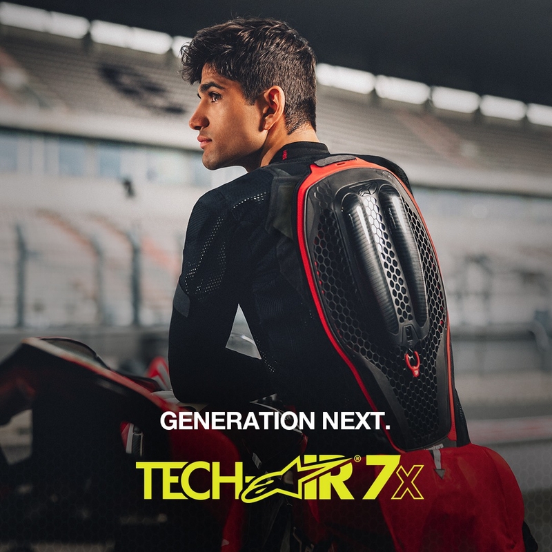 Oro pagalvių liemenė Alpinestars TECH-AIR®7X sistema juoda-raudona išpardavimas