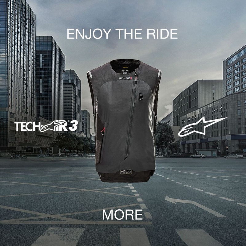 "Alpinestars TECH-AIR®3" sistemos fluo geltonai juoda liemenė su oro pagalvėmis