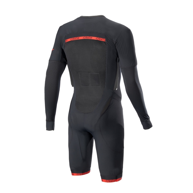 "Alpinestars TECH-AIR®10" liemenės su oro pagalvėmis ant trumpų kojų išorinis sluoksnis juoda-raudona-pilka