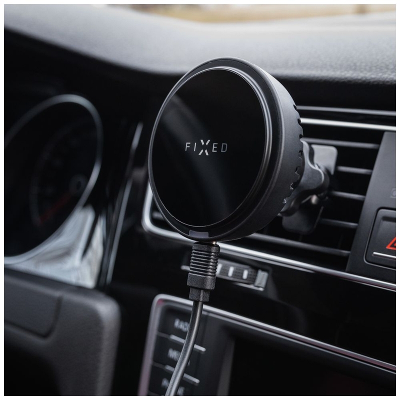 FIXED MagCool belaidžio įkrovimo laikiklis su aktyviu aušinimu ir MagSafe laikikliu juodas 15W