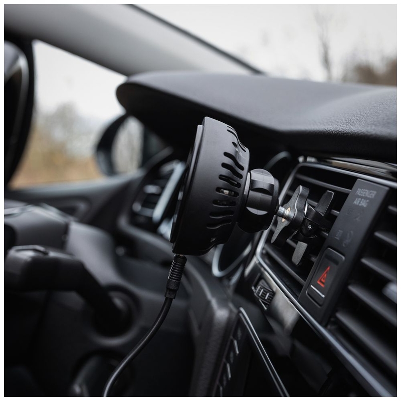 FIXED MagCool belaidžio įkrovimo laikiklis su aktyviu aušinimu ir MagSafe laikikliu juodas 15W