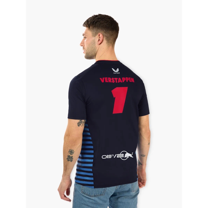 Marškinėliai Red Bull Racing F1 Max Verstappen tamsiai mėlyni