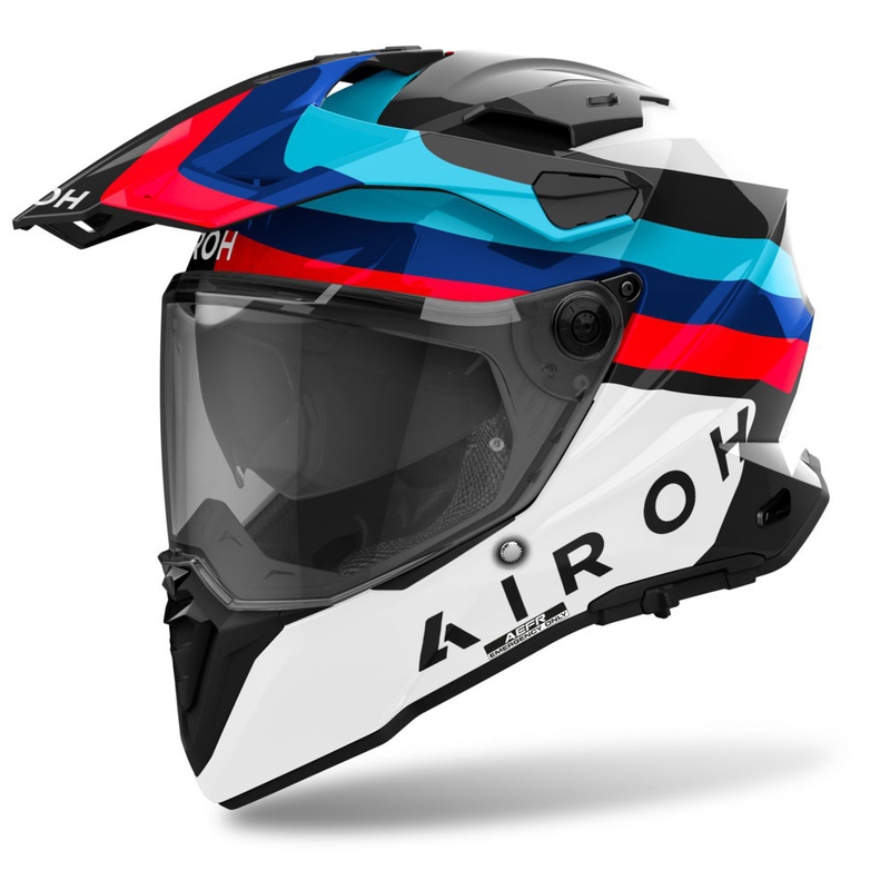 Enduro šalmas "Airoh Commander 2 Doom" blizgus juodas