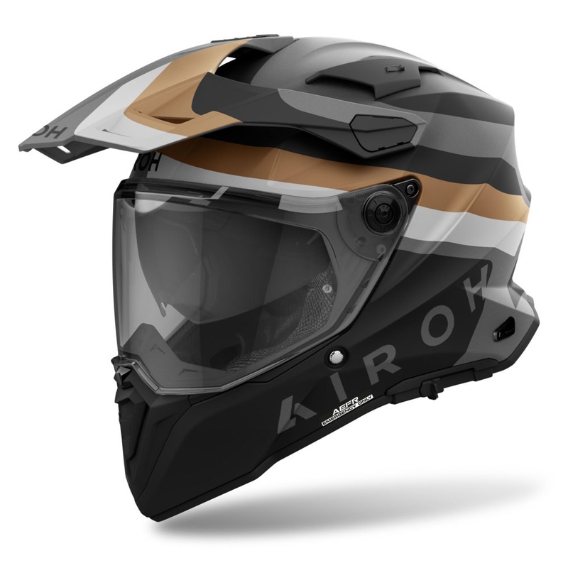 Enduro šalmas Airoh Commander 2 Doom matinio aukso spalvos