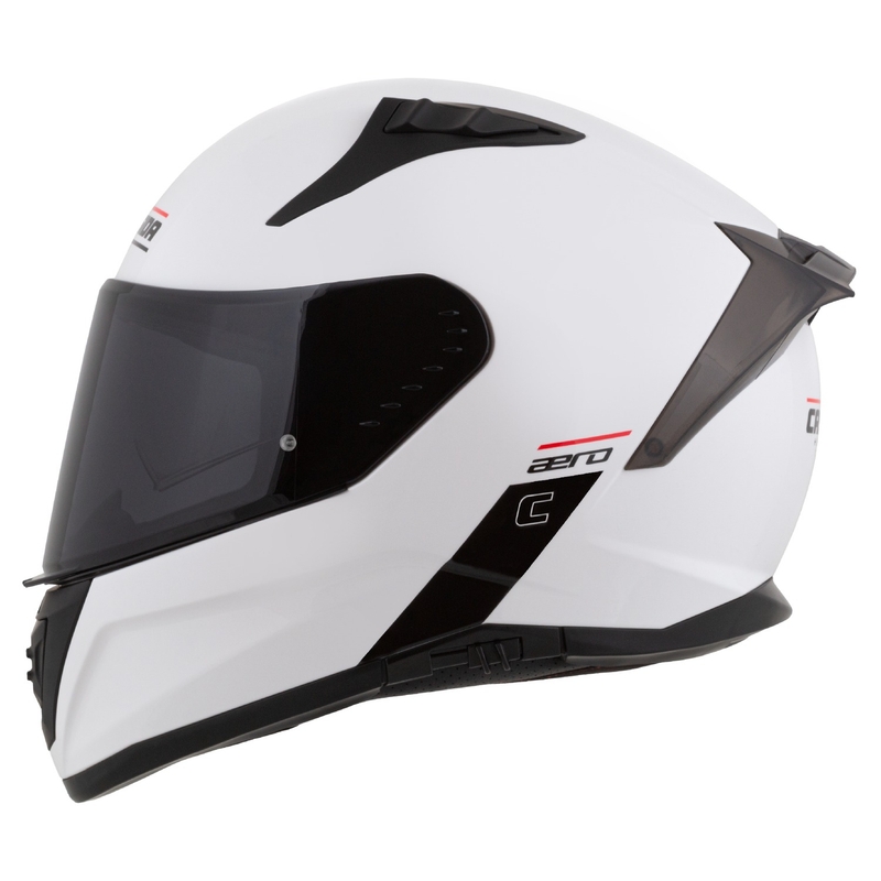 "Cassida Aero" integralus motociklininko šalmas matinis baltai juodas