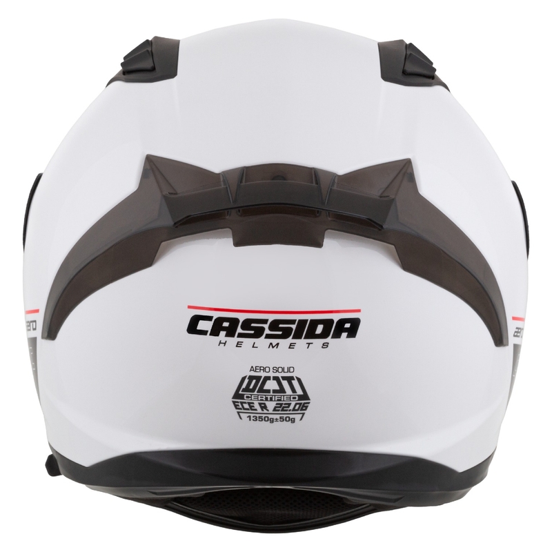 "Cassida Aero" integralus motociklininko šalmas matinis baltai juodas