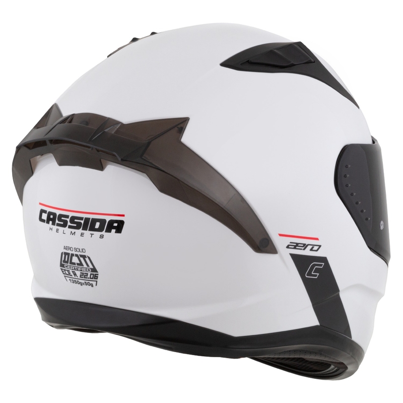 "Cassida Aero" integralus motociklininko šalmas matinis baltai juodas