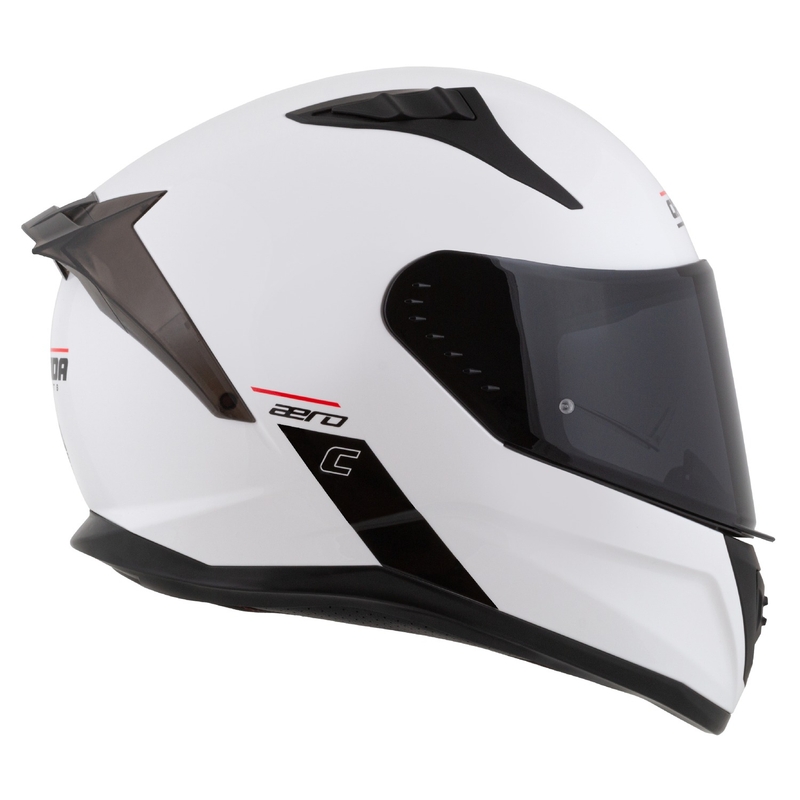 "Cassida Aero" integralus motociklininko šalmas matinis baltai juodas