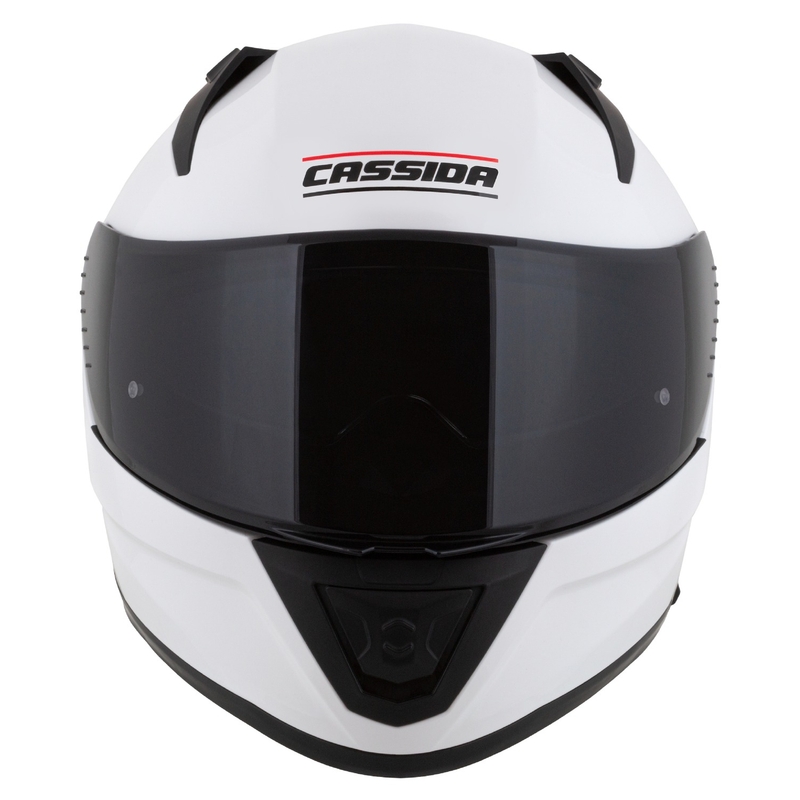 "Cassida Aero" integralus motociklininko šalmas matinis baltai juodas