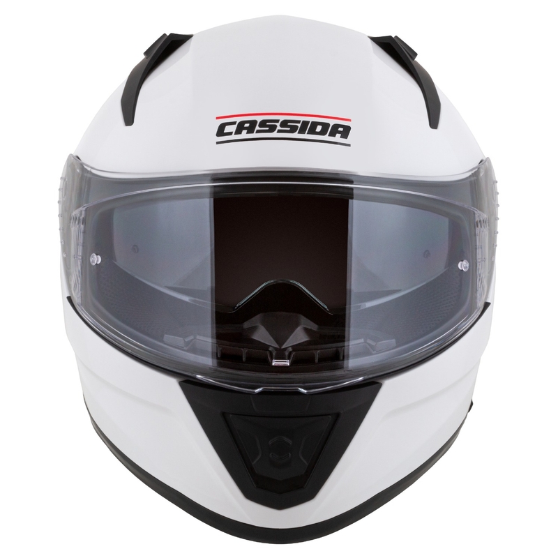 "Cassida Aero" integralus motociklininko šalmas matinis baltai juodas
