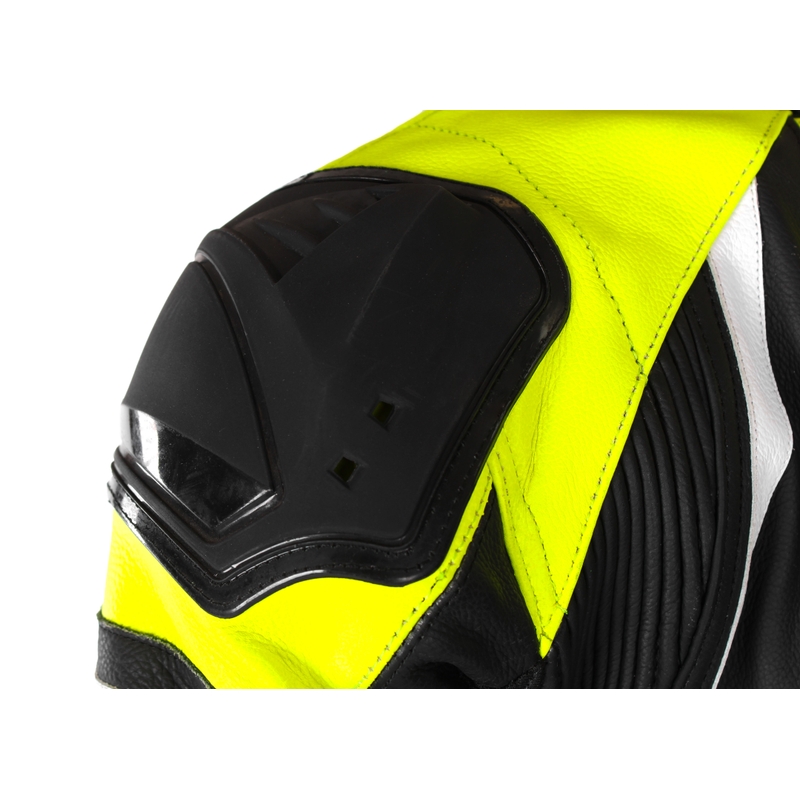Kombinéza na motorku RSA GT2 černo-bílo-fluo žlutá výprodej - II. jakost
