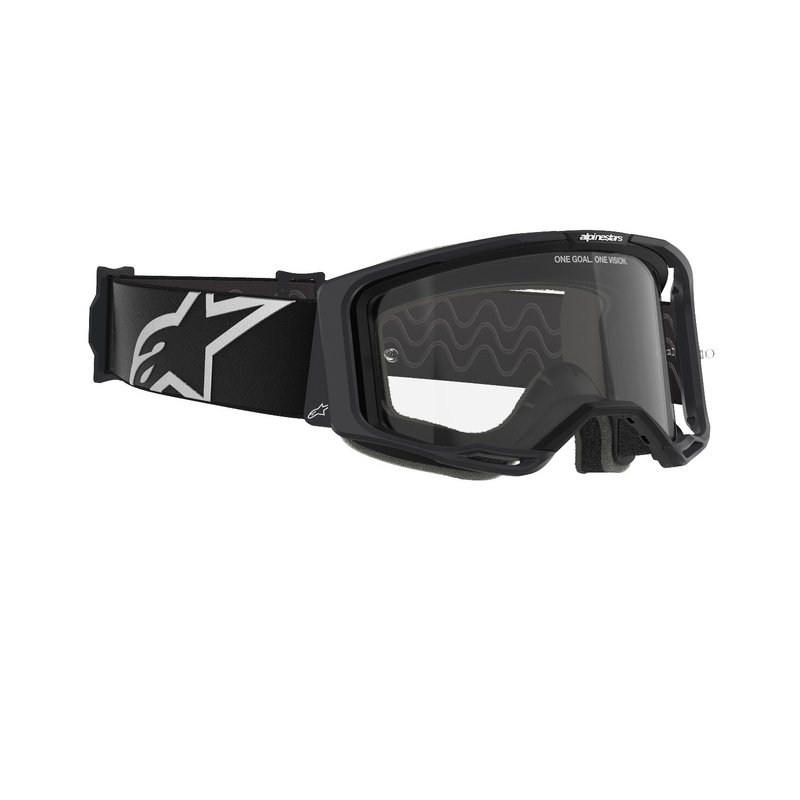 Alpinestars Vision 8 Corp motokroso akiniai juodi su skaidriais lęšiais