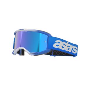 Alpinestars Vision 5 Blaze motokroso akiniai mėlyni su veidrodiniais mėlynais lęšiais