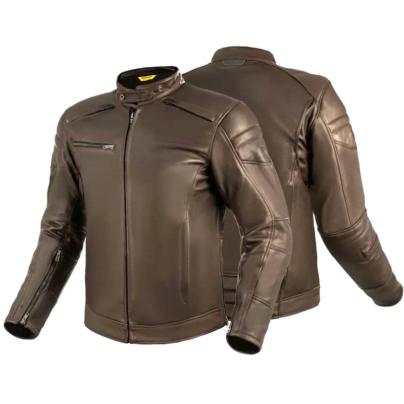 Odinė motociklininko striukė Shima Hunter+ 2.0 ruda