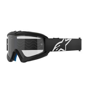 Alpinestars Vision Youth Corp vaikiški motokroso akiniai juodi su skaidriais lęšiais