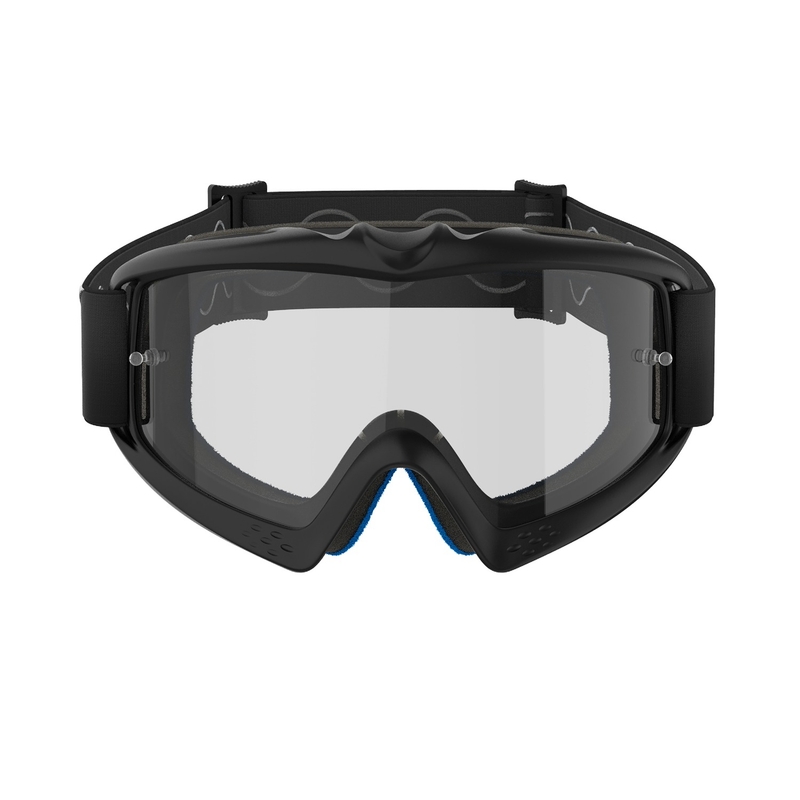 Alpinestars Vision Youth Corp vaikiški motokroso akiniai juodi su skaidriais lęšiais