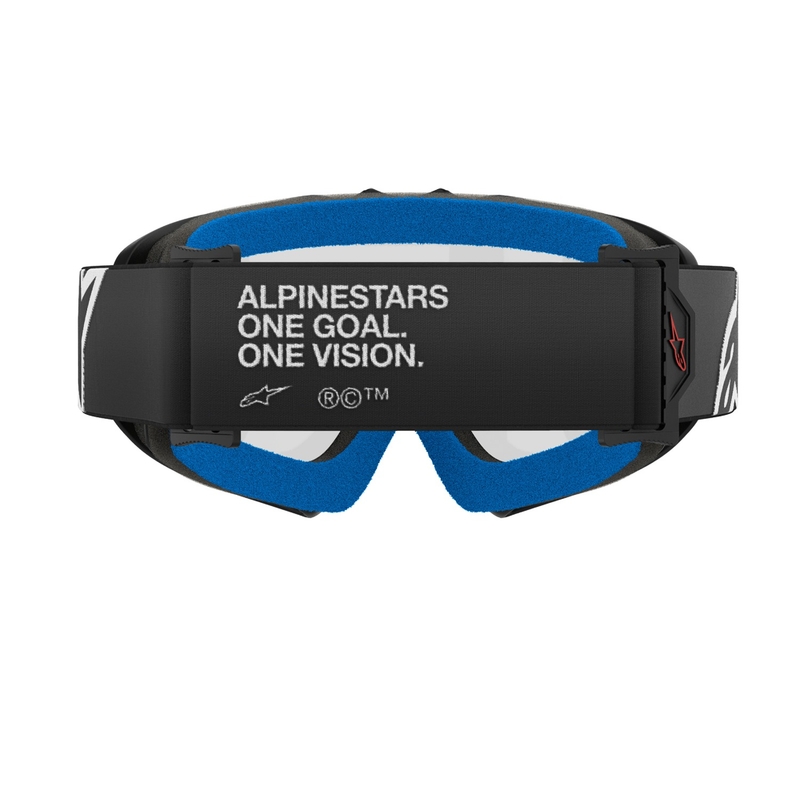 Alpinestars Vision Youth Corp vaikiški motokroso akiniai juodi su skaidriais lęšiais