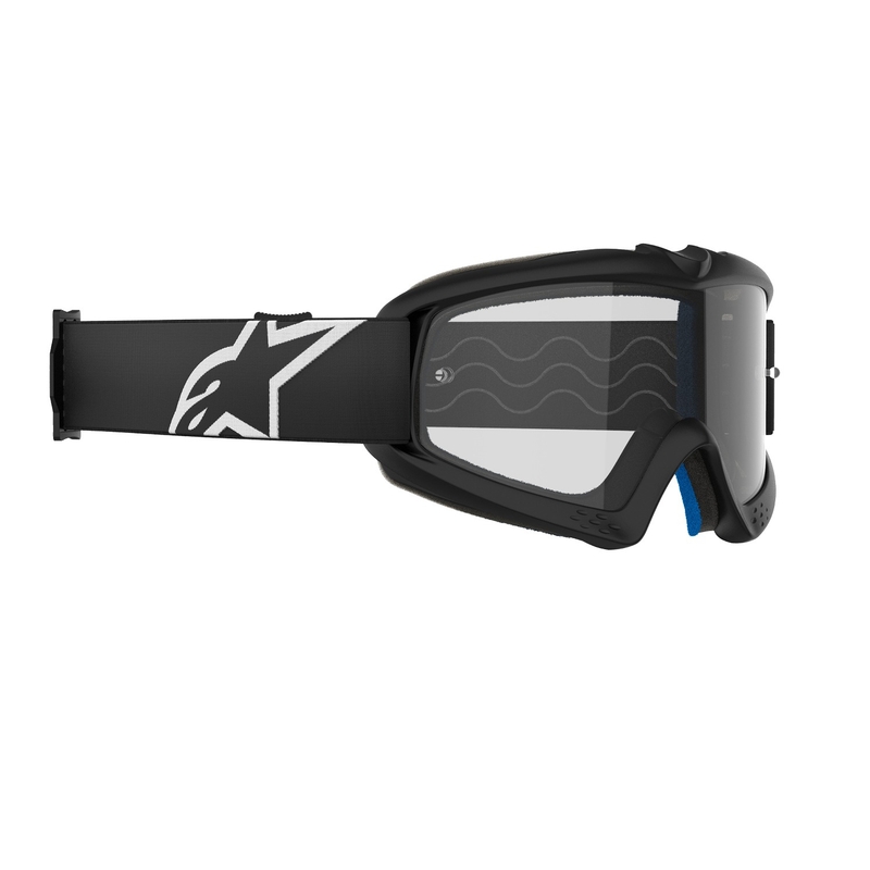 Alpinestars Vision Youth Corp vaikiški motokroso akiniai juodi su skaidriais lęšiais