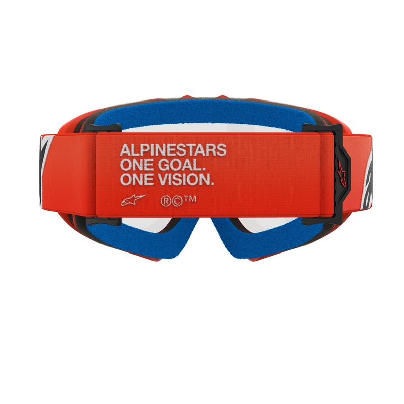 Alpinestars Vision Vision Youth Corp vaikiški motokroso akiniai oranžiniai su skaidriais lęšiais