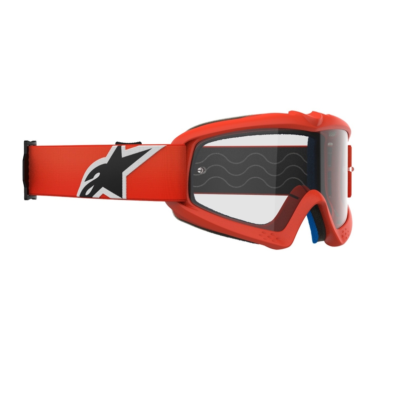 Alpinestars Vision Vision Youth Corp vaikiški motokroso akiniai oranžiniai su skaidriais lęšiais