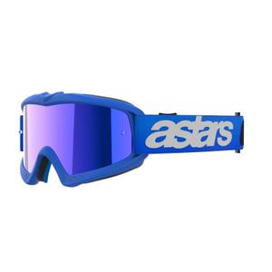 Alpinestars Vision Vision Youth Blaze mėlyni vaikiški motokroso akiniai su veidrodiniais mėlynais lęšiais