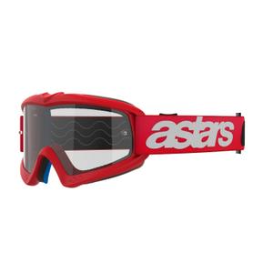 Alpinestars Vision Vision Youth Blaze raudoni vaikiški motokroso akiniai su skaidriais lęšiais