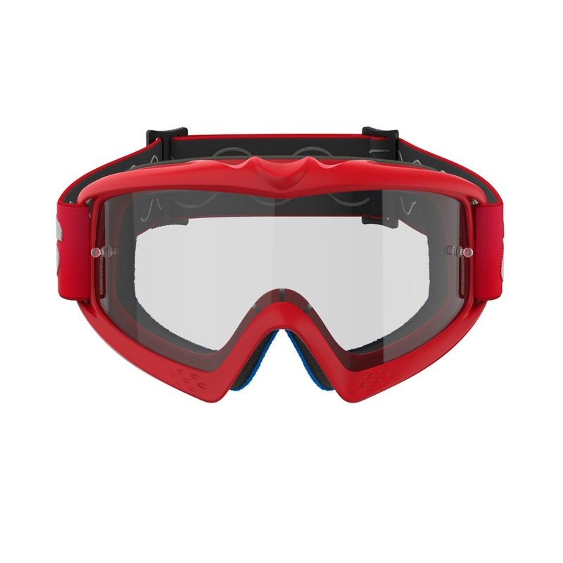 Alpinestars Vision Vision Youth Blaze raudoni vaikiški motokroso akiniai su skaidriais lęšiais