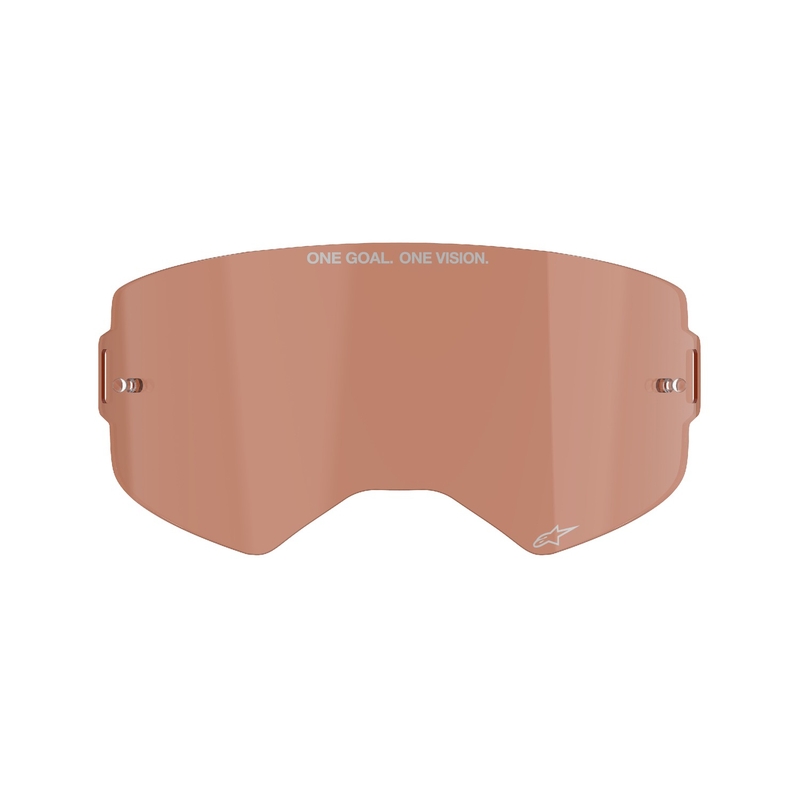 "Alpinestars Supertech" oranžinės-rudos-afterburn spalvos akiniams skirtas pleksikas