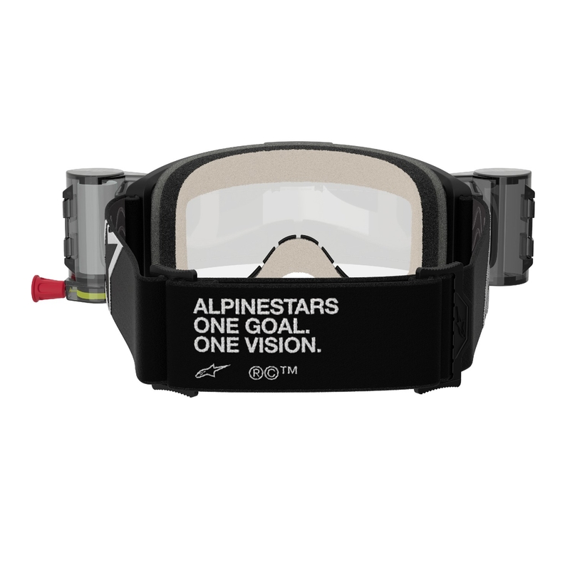 Alpinestars Vision 5 Corp ROLL-OFF plataus matymo motokroso akiniai juodi su skaidriais lęšiais