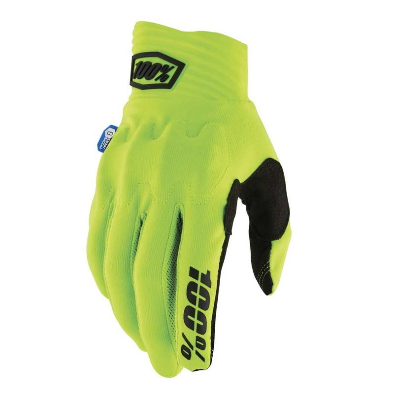 Motokroso pirštinės 100% Cognito Smart Shock fluo yellow