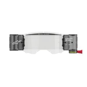 "Alpinestars Roll-off Wide Vision" atsarginis rinkinys "Vision 8/5/3" akiniams su smeigtukais nuplėšiamoms plėvelėms, skaidrus pleksikas